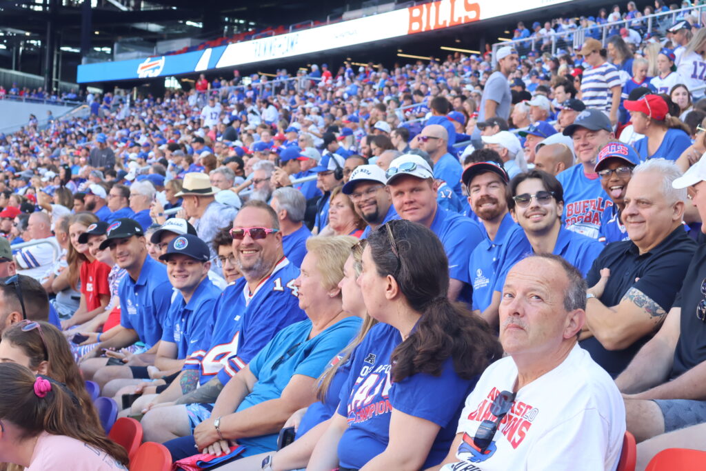 Fans in the stands at Buffalo Bills training camp