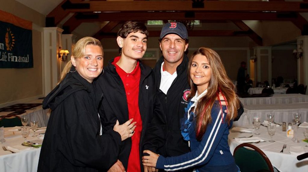 The Flutie family together at a Foundation golf classic